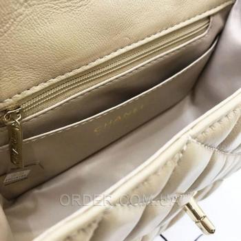 Женская сумка Chanel Mini Flap Beige (8141) реплика