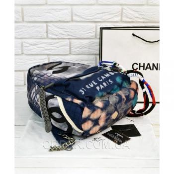 Рюкзак Chanel Graffiti Printed Canvas Backpack (9703) реплика