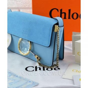 Женская сумка Chloe Faye Cross-Body Bag Blue (2076) реплика