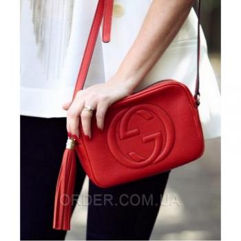 Женская сумка Gucci Soho Disco Red Bag (3440) реплика