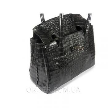 Женская сумка из кожи крокодила River (BCM 185 black)