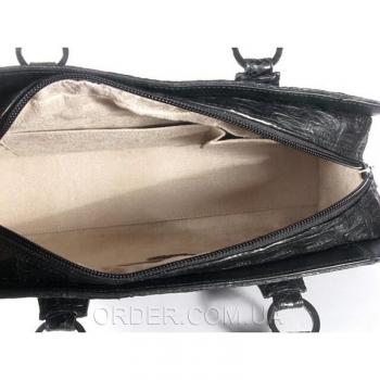 Женская сумка из кожи крокодила River (BCM 357 black)