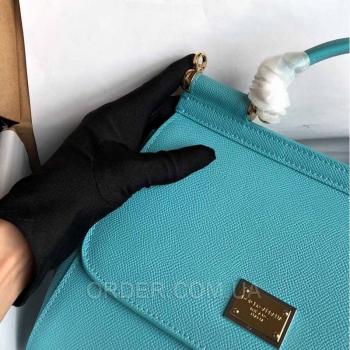 Женская сумка Сумка Dolce & Gabbana Sicily Sky Blue (4933) реплика