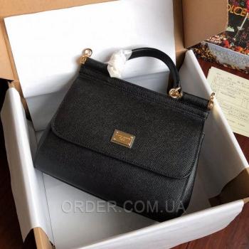 Женская сумка Сумка Dolce & Gabbana Sicily Black (4931) реплика