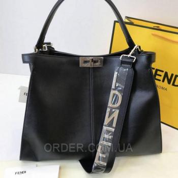 Женская сумка Fendi Peekaboo X Lite Black (2674) реплика