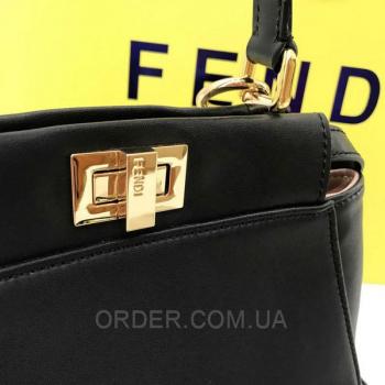 Женская сумка Fendi Peekaboo Medium Satchel Black (2655) реплика