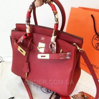 Женская сумка Hermes Birkin Red 30 cm (3780) реплика