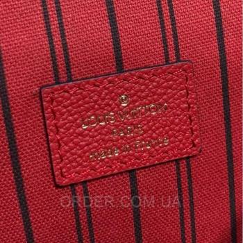 Женская сумка Louis Vuitton Pochette Metis Empreinte Red (4161) реплика