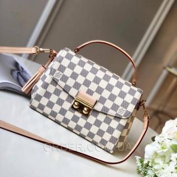 Женская сумка Louis Vuitton Croisette Damier Azur Canvas Bag (4051) реплика