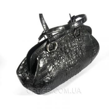 Женская сумка из кожи крокодила River (BCM 490 black)