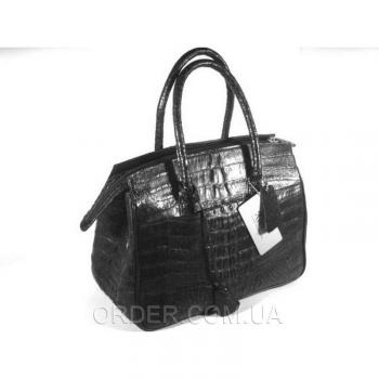 Женская сумка из кожи крокодила River (BCM 393 black)