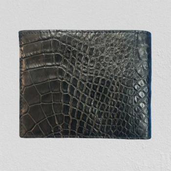 Мужской кошелек из кожи крокодила RIVER (WW 061 Black)