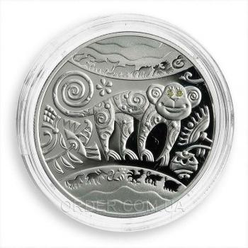 Серебряная монета Год Обезьяны