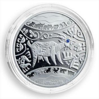 Серебряная монета Год Козы