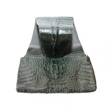 Женская сумка-клатч из кожи крокодила (FCM 320 Emerald Green)