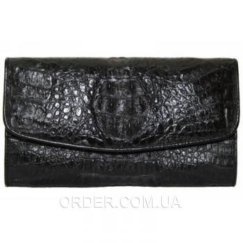 Женский кошелек из кожи крокодила (PCM 03 H Black)