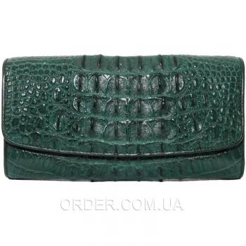 Женский кошелек из кожи крокодила (PCM 03 CB Green)