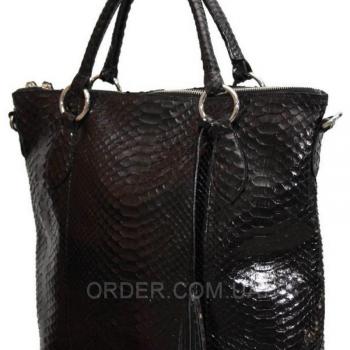 Женская сумка из кожи питона (PT 816 Black)