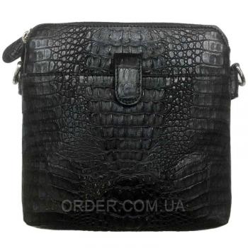 Мужская сумка из кожи крокодила (DCM 9021 Black)