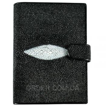 Мужской кошелек из кожи ската (STP004 Black)