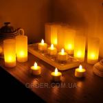 Светодиодные led свечи 'чайные' с аккумулятором (набор 12 шт.)