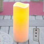 Напольная светодиодная свеча восковая Venus 30см слоновая кость