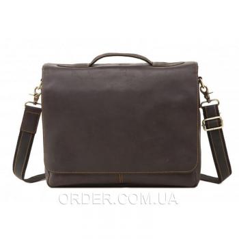 Черная кожаная мужская сумка Tiding Bag (7108A-1)