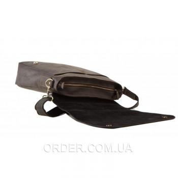 Черная кожаная мужская сумка Tiding Bag (7108A-1)