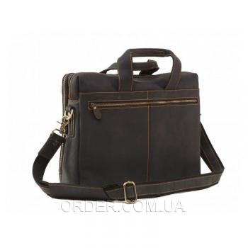 Черная кожаная мужская сумка Tiding Bag (7167A)