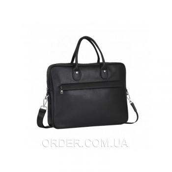 Черная кожаная мужская сумка Tiding Bag (A25-17611A)